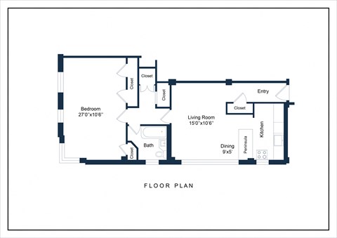 a floor plan of a home with a bedroom and a living room